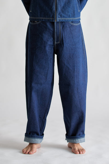 DARK BLUE BAGGY JEANS